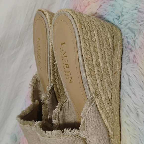 NWOT Lauren Ralph Lauren Carlynda Espadrille Wedge Sandals Sz.8.5 - Picture 2 of 10
